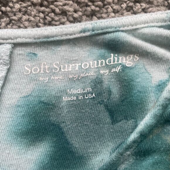 Soft Surroundings Womens Asymmetrical Tunic top Medium Watercolor Artsy Boho - Picture 4 of 6